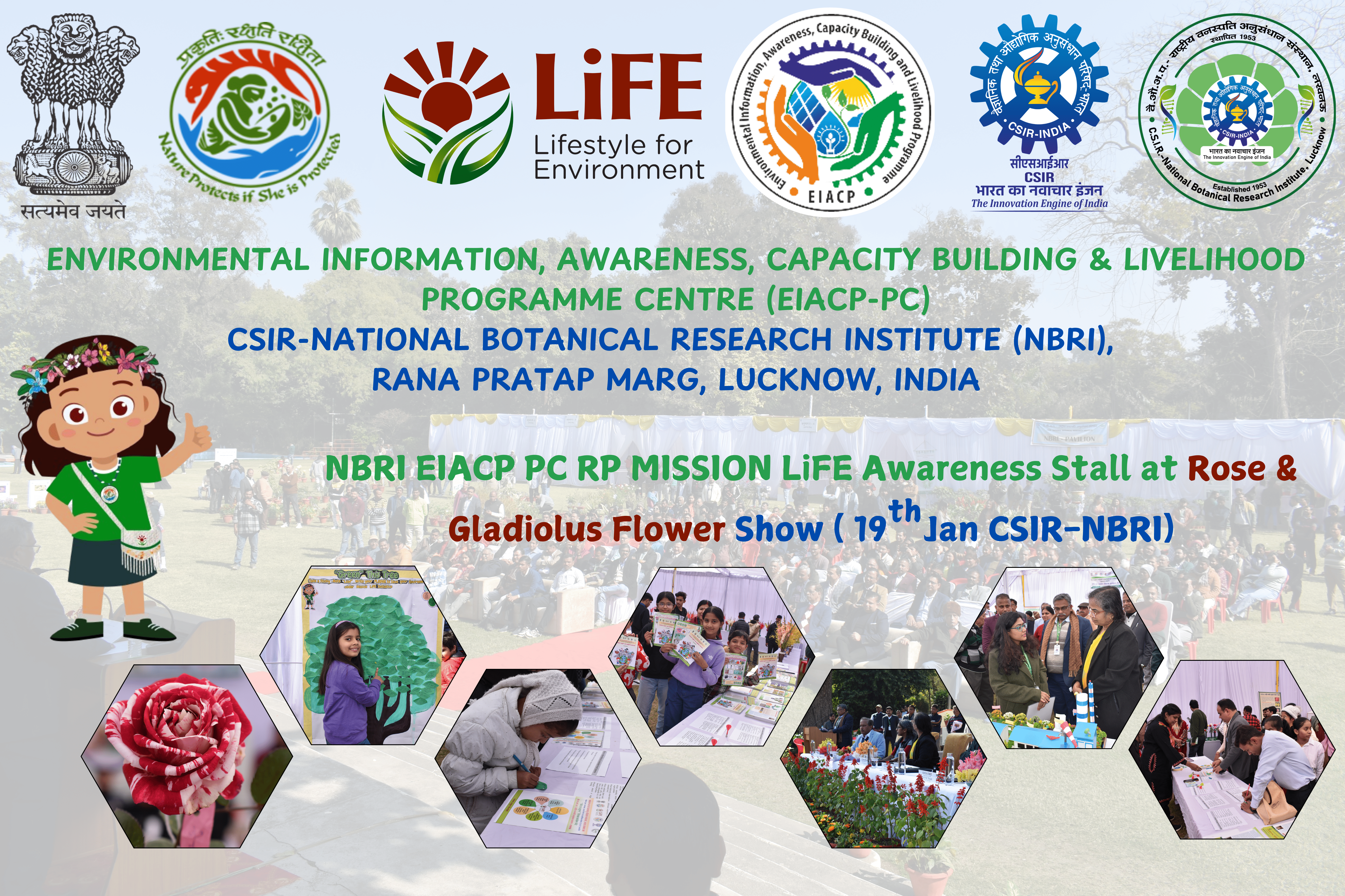 NBRI-EIACP-PC-RP stall at Rose &  Gladiolus flower show 